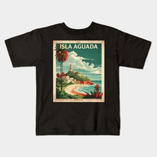 Isla Aguada Campeche Mexico Tourism Travel Vintage Kids T-Shirt